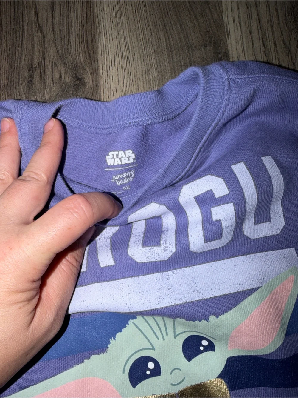 Star Wars Lilac Grogu Graphic sweatshirt and Sweatpants with Gold Foil Detail